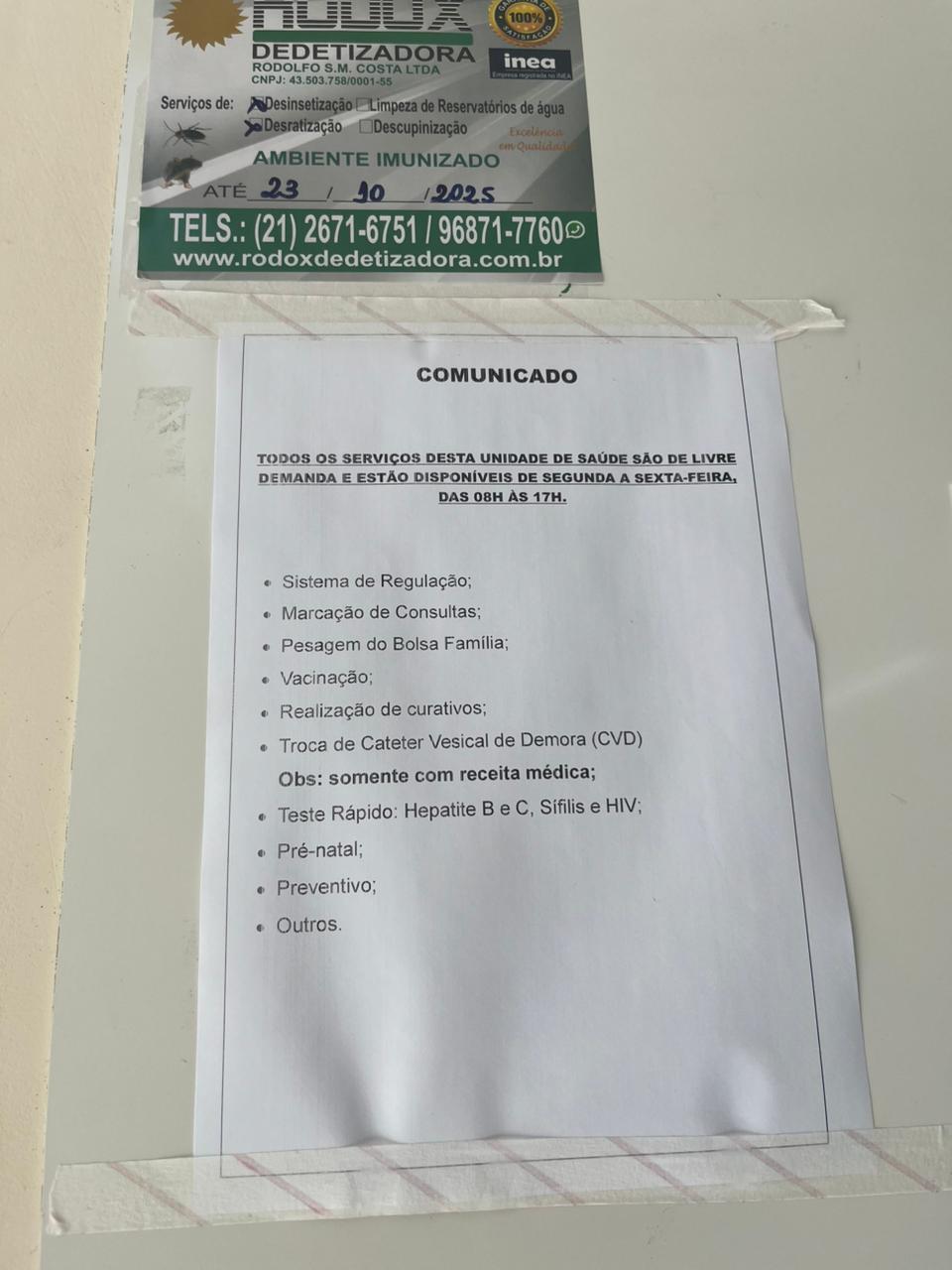 Foto do Papel do Comunicado 